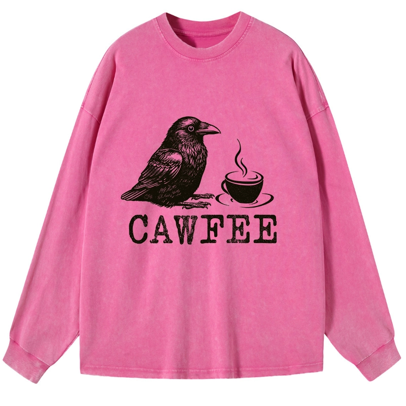 Tokyo-Tiger Cawfee Funny Japan Meme Washed Long Sleeve T-Shirt