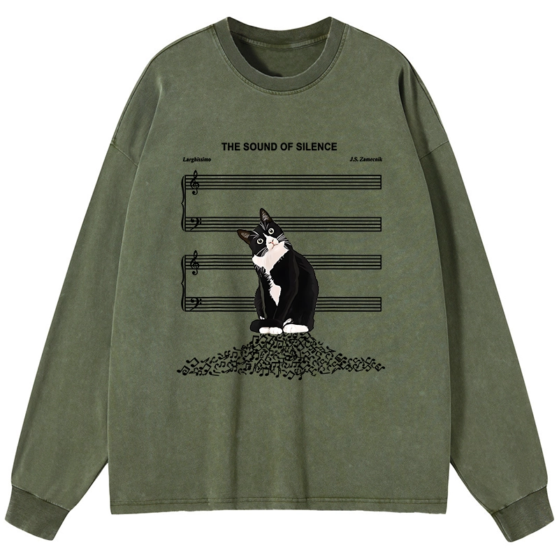 Tokyo-Tiger The Sound Of Silence Washed Long Sleeve T-Shirt