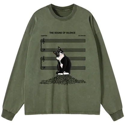 Tokyo-Tiger The Sound Of Silence Washed Long Sleeve T-Shirt