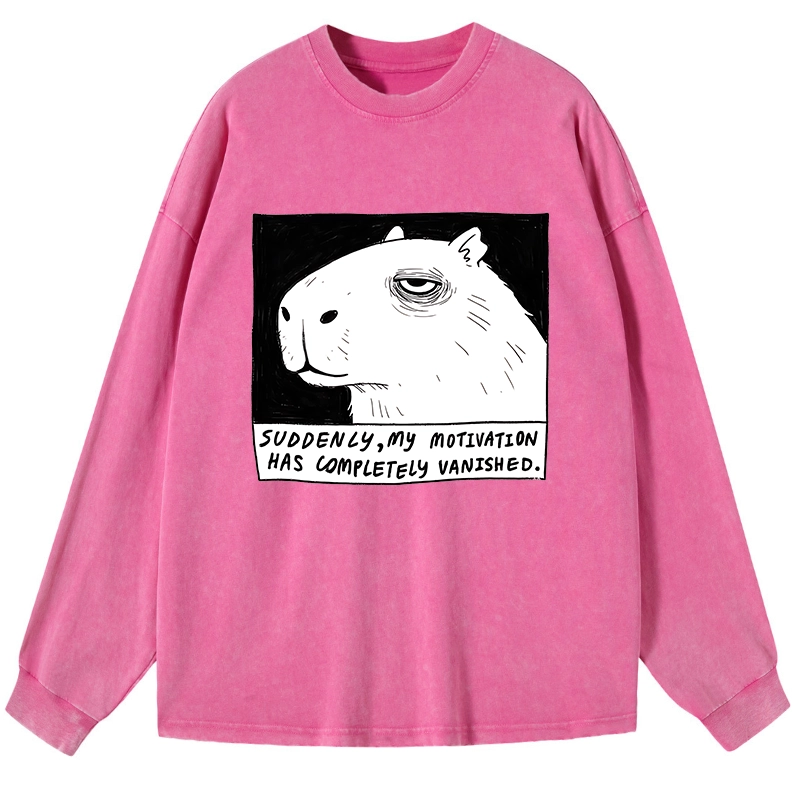 Tokyo-Tiger Power Has Completely Disappeared Washed Long Sleeve T-Shirt