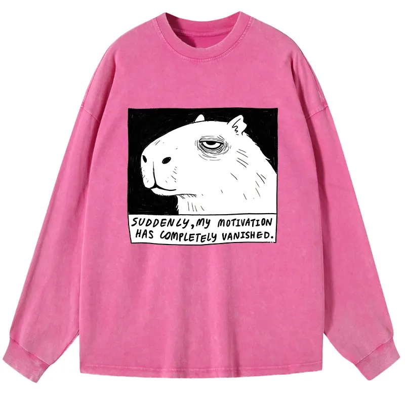 Tokyo-Tiger Power Has Completely Disappeared Washed Long Sleeve T-Shirt