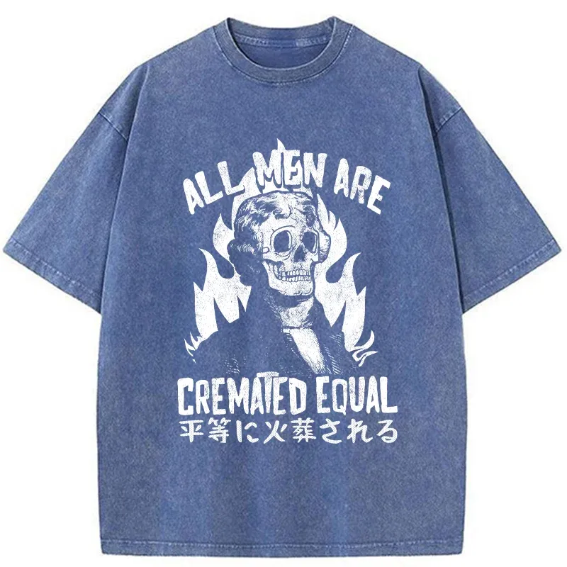 Tokyo-Tiger All Men Are Cremated Equal Washed T-Shirt