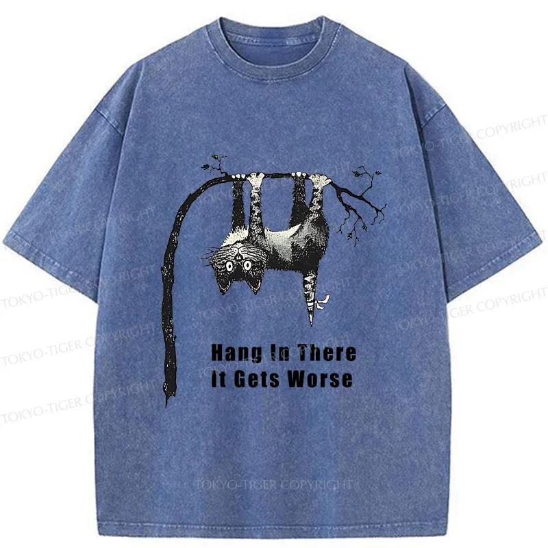 Tokyo-Tiger Cats In Dangerous Environments Washed T-Shirt Sale