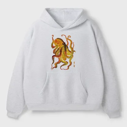Tokyo-Tiger Deep Sea Gorgeous Octopus Aldult Fleece Hoodie