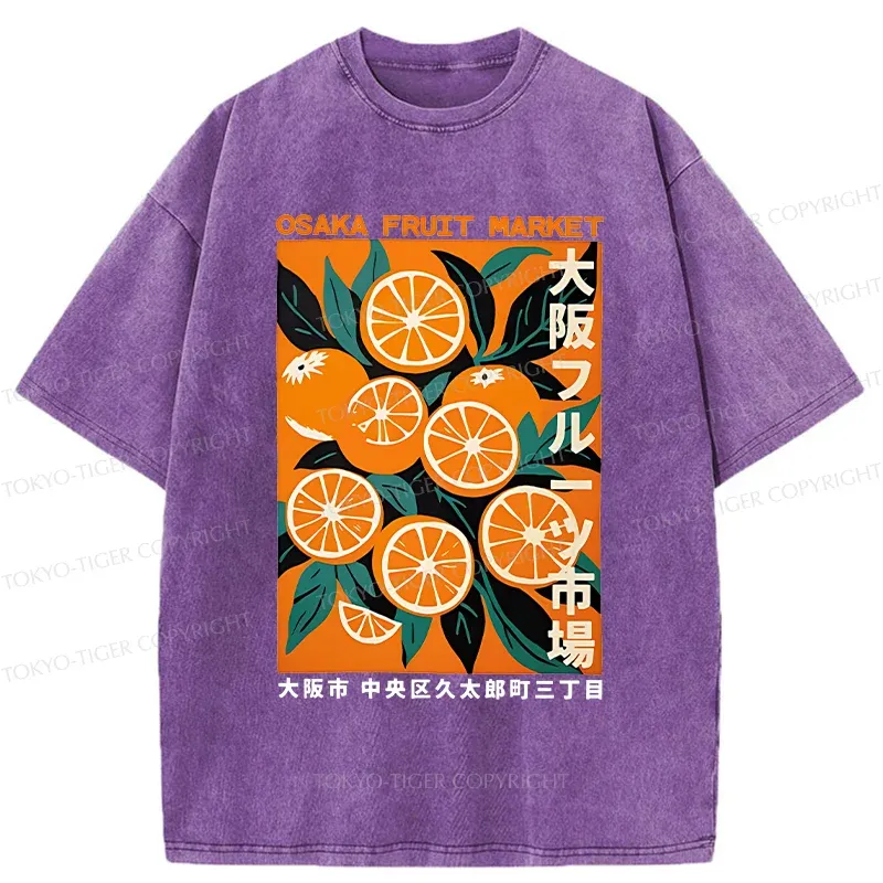 Tokyo-Tiger Osaka Orange Poster Washed T-Shirt