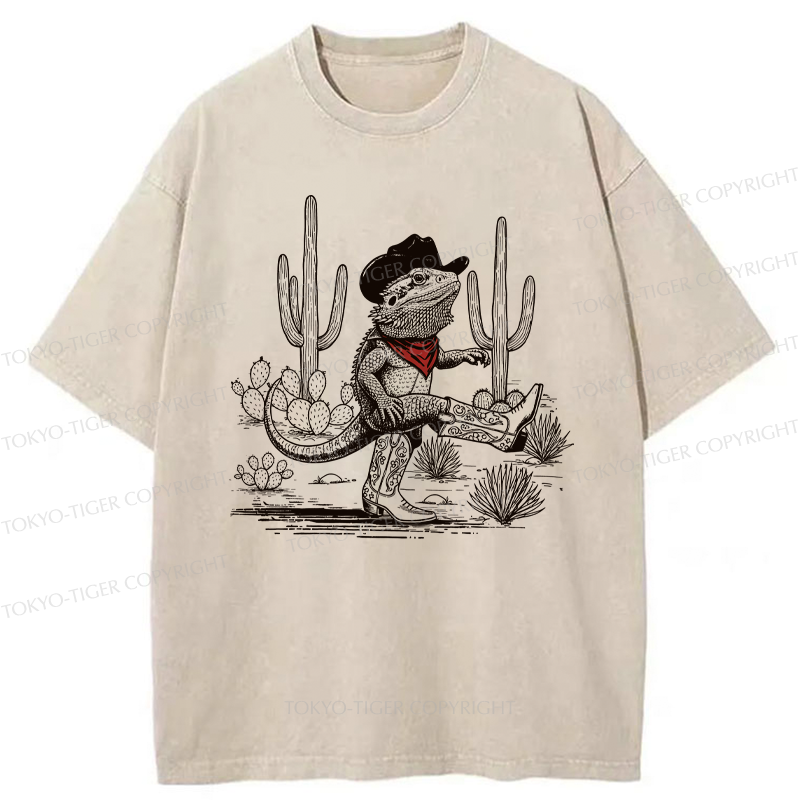 Tokyo-Tiger Cowboy Of The Desert Washed T-Shirt