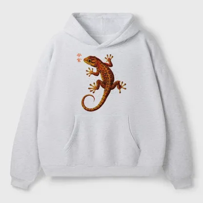 Tokyo-Tiger Retro Gecko Funny Aldult Fleece Hoodie