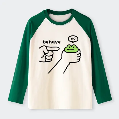 Tokyo-Tiger Dishonest Frog Raglan Long Sleeve T-shirt