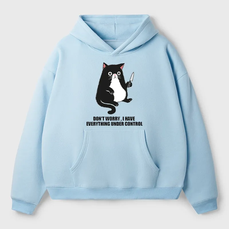 Tokyo-Tiger Cat Said Don't Worry Aldult Fleece Hoodie