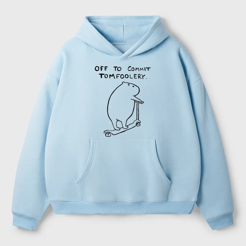 Tokyo-Tiger Capybara Is Ready To Do Something Bad Aldult Fleece Hoodie