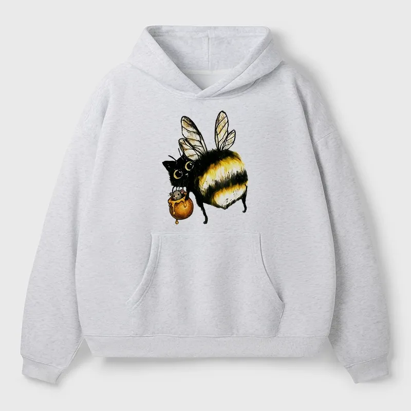 Tokyo-Tiger Cute Catbee Butt Aldult Fleece Hoodie