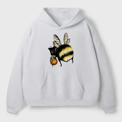 Tokyo-Tiger Cute Catbee Butt Aldult Fleece Hoodie