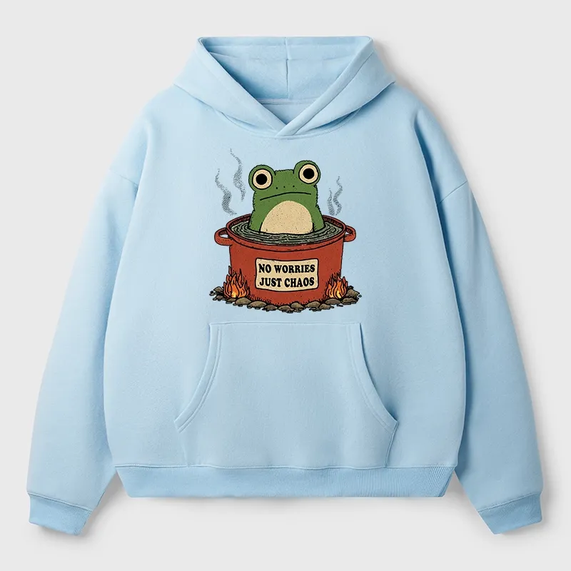 Tokyo-Tiger Frog：No Worries，Just Chaos Aldult Fleece Hoodie