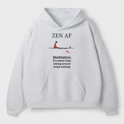 Tokyo-Tiger Zen Vibes Only: The Power of Meditation Aldult Fleece Hoodie