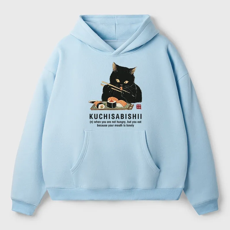 Tokyo-Tiger Cat：Not Hungry, Just Bored Aldult Fleece Hoodie