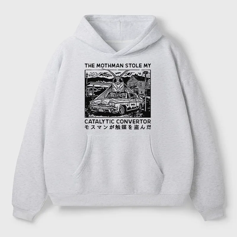 Tokyo-Tiger The Night Mothman Stole My Converter Aldult Fleece Hoodie