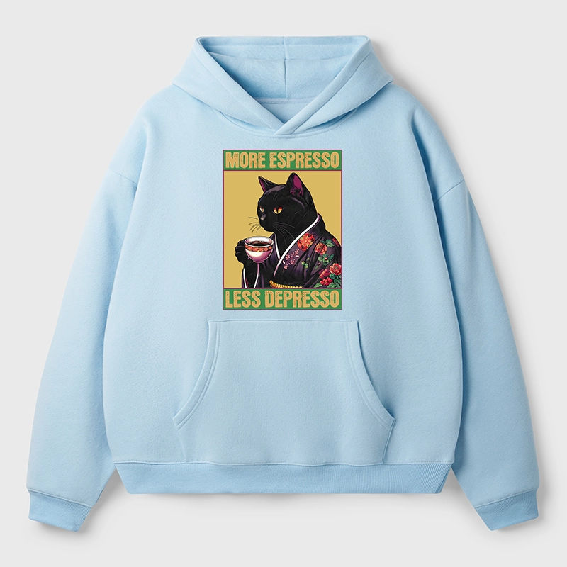 Tokyo-Tiger Up Caffeine Down Depression Aldult Fleece Hoodie