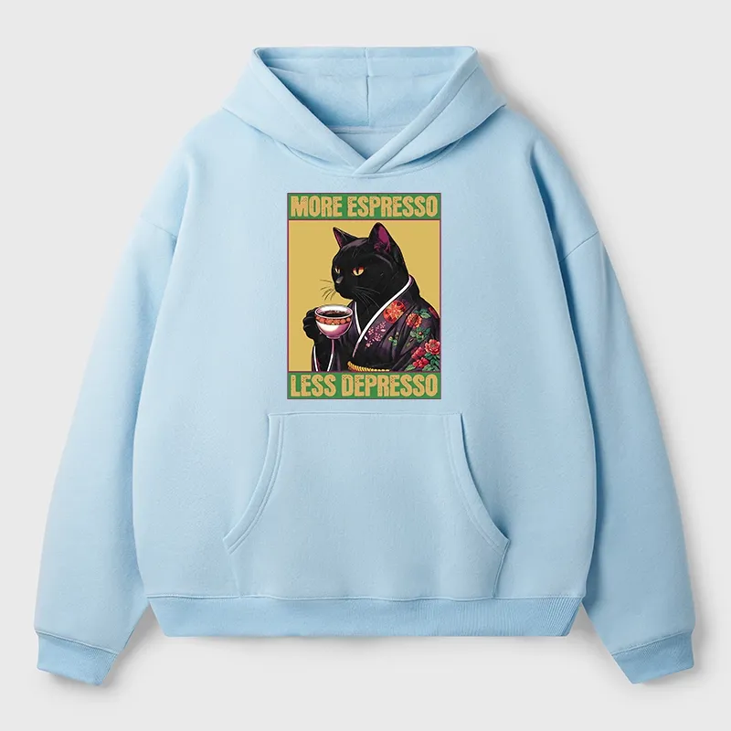 Tokyo-Tiger Up Caffeine Down Depression Aldult Fleece Hoodie