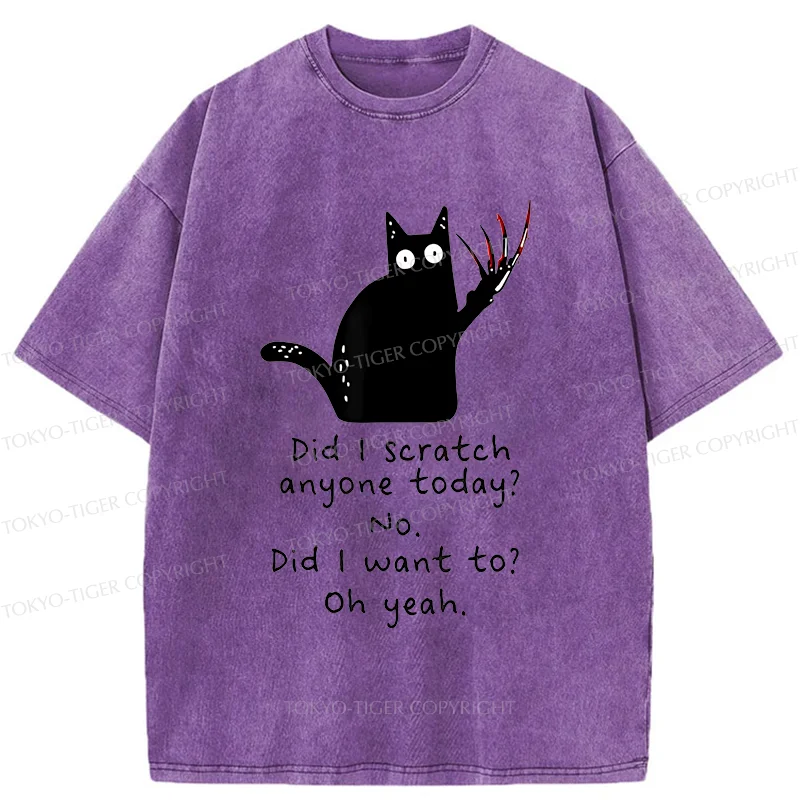 Tokyo-Tiger Cats With Sharp Claws Washed T-Shirt