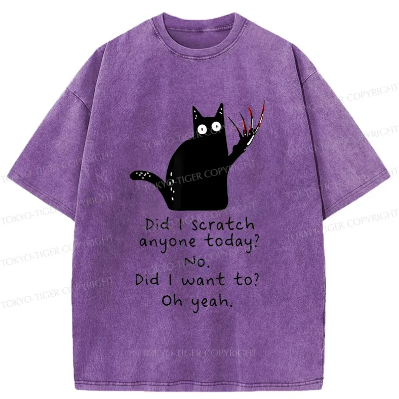 Tokyo-Tiger Cats With Sharp Claws Washed T-Shirt