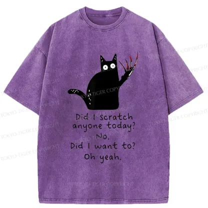 Tokyo-Tiger Cats With Sharp Claws Washed T-Shirt