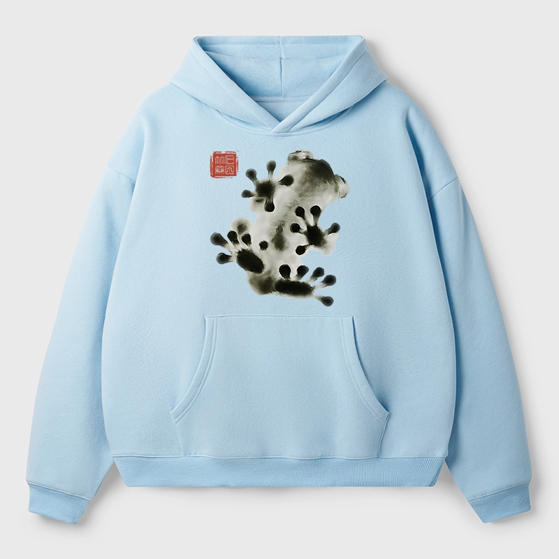 Tokyo-Tiger Ink Painting Frog Aldult Fleece Hoodie