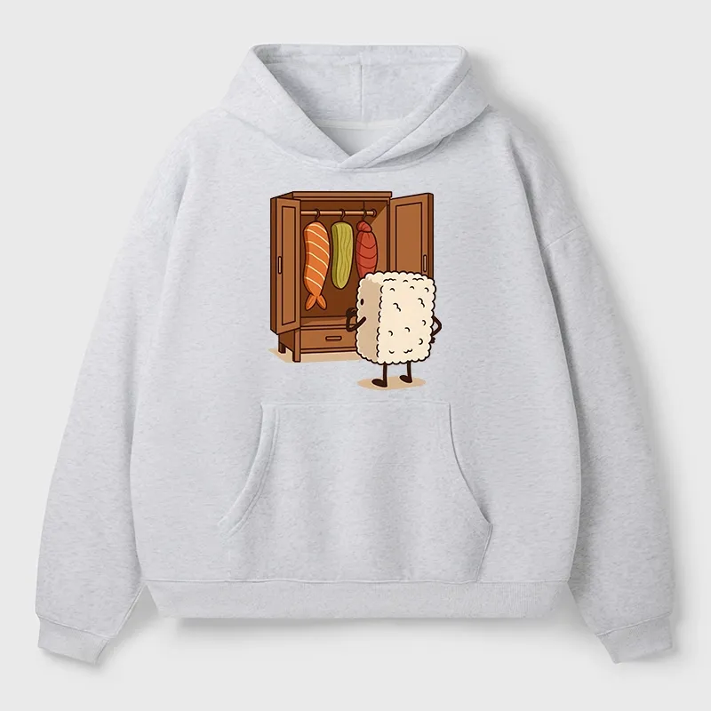 Tokyo-Tiger Sushi Pick Out Clothes Aldult Fleece Hoodie