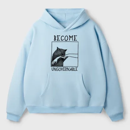 Tokyo-Tiger Cat Biting Arm Aldult Fleece Hoodie