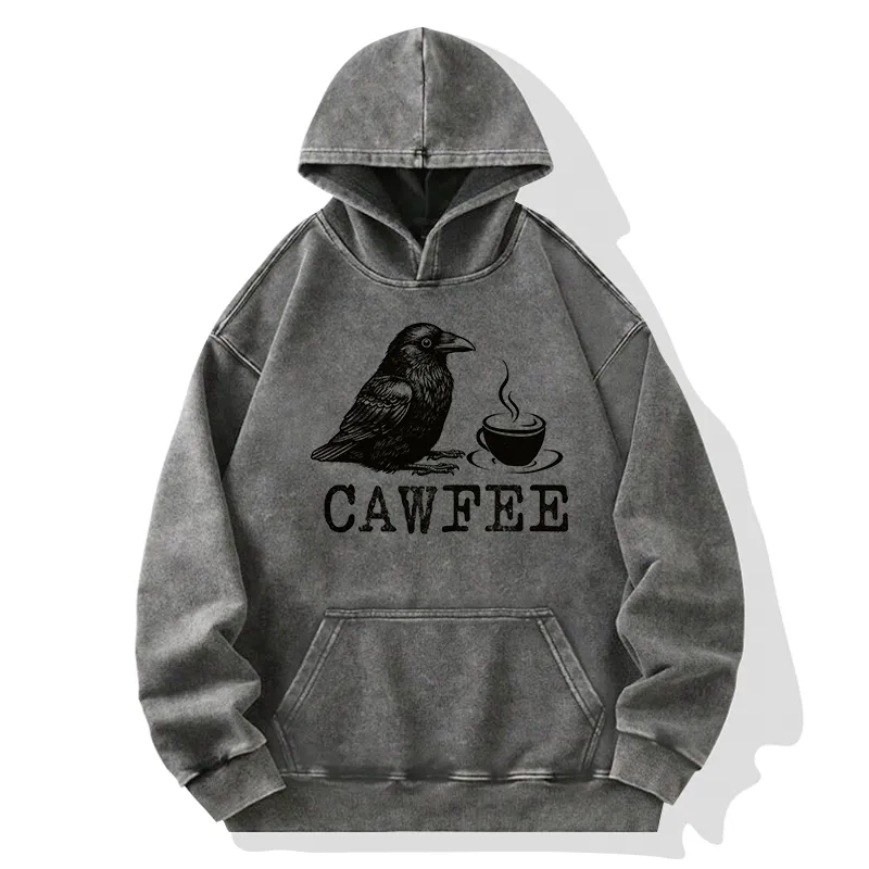 Tokyo-Tiger Cawfee Funny Japan Meme Washed Hoodie