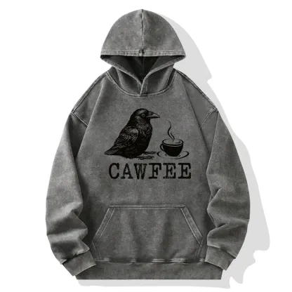 Tokyo-Tiger Cawfee Funny Japan Meme Washed Hoodie