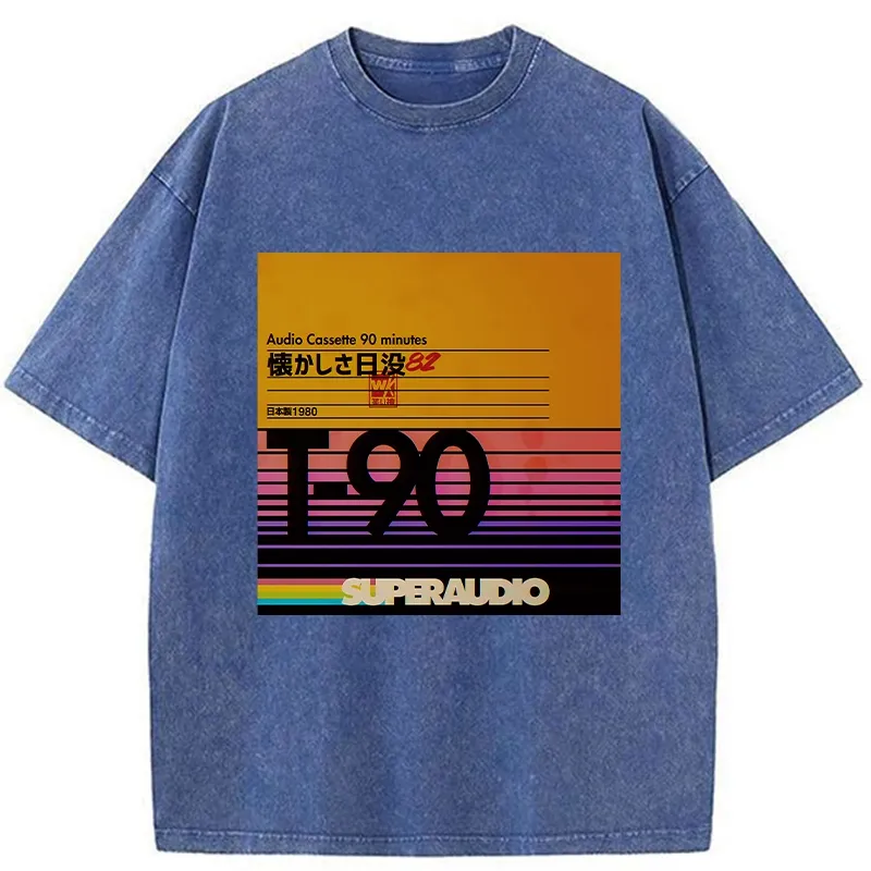 Tokyo-Tiger Audio Cassette 90 Minutes Washed T-Shirt