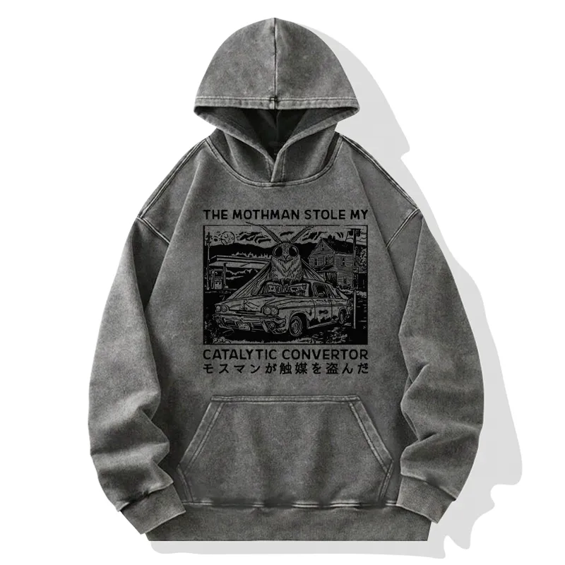 Tokyo-Tiger The Night Mothman Stole My Converter Washed Hoodie