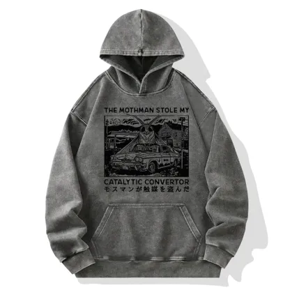 Tokyo-Tiger The Night Mothman Stole My Converter Washed Hoodie