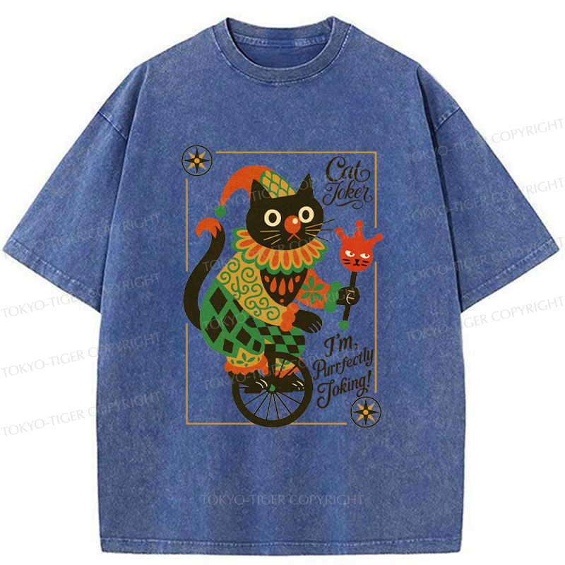 Tokyo-Tiger The Cat Joker Washed T-Shirt