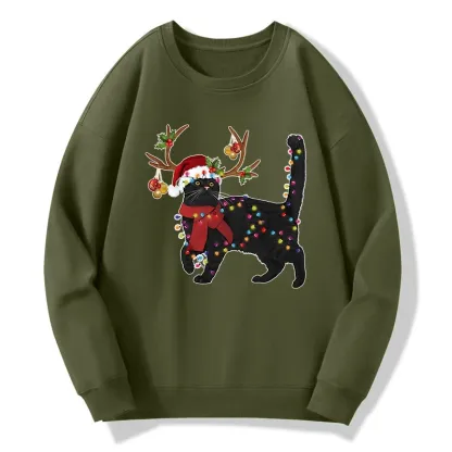 Tokyo-Tiger Christmas Black Cat Classic Sweatshirt