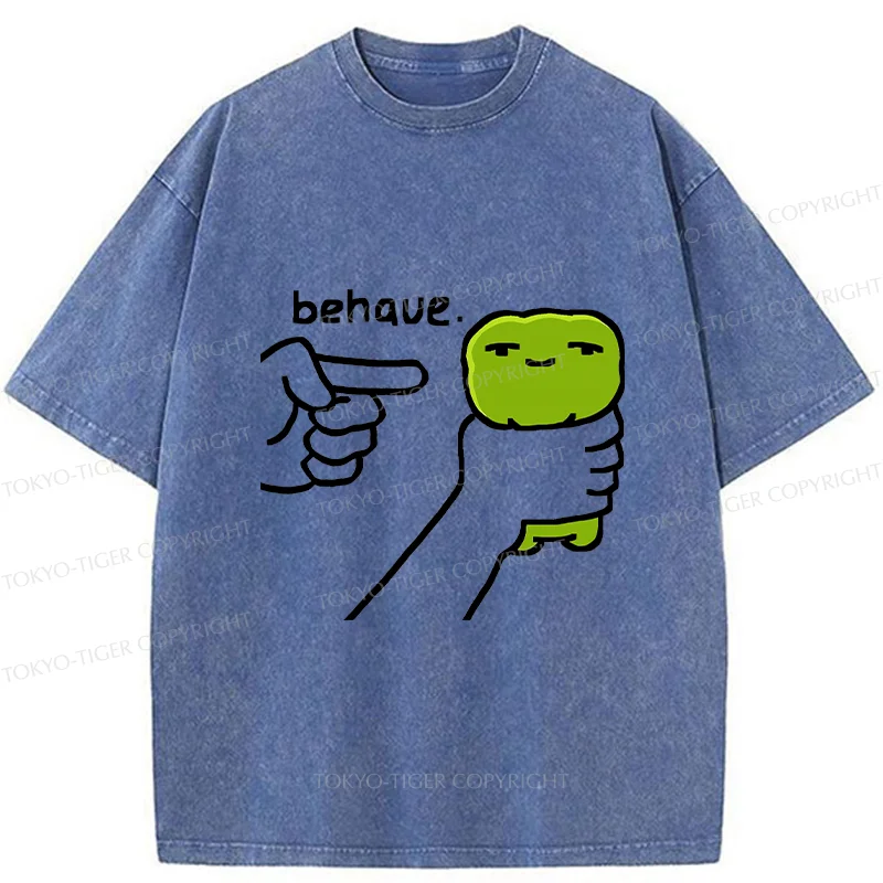 Tokyo-Tiger Squeezing Frog Washed T-Shirt