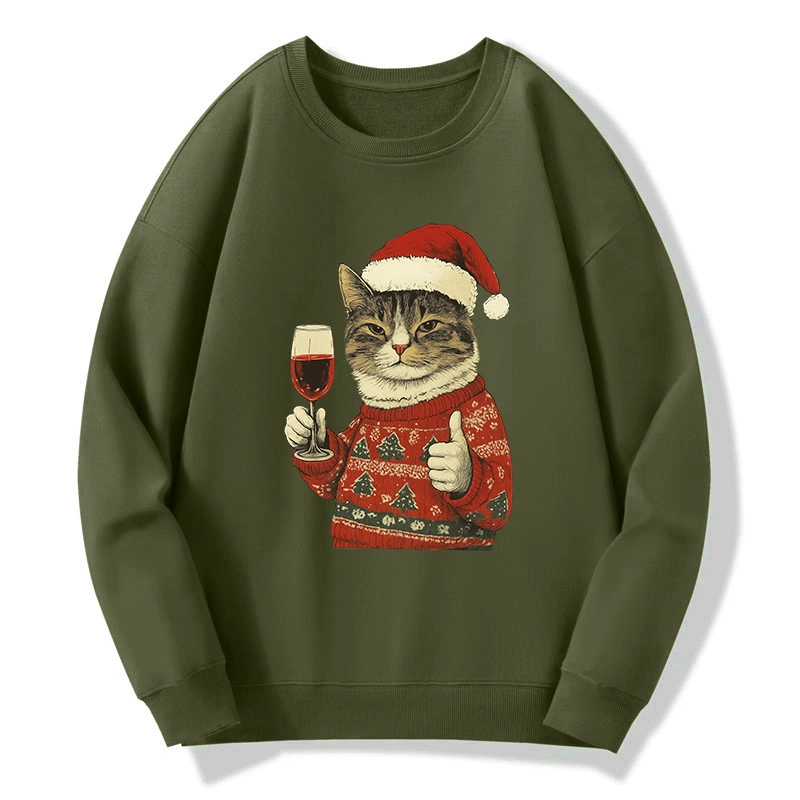 Tokyo-Tiger Christmas Cat Likes Classic Sweatshirt