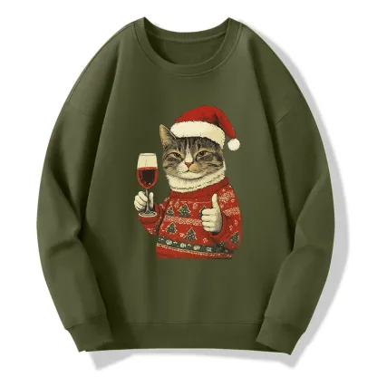 Tokyo-Tiger Christmas Cat Likes Classic Sweatshirt