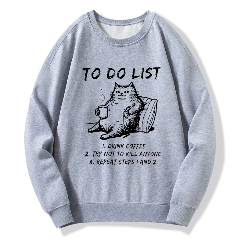 Tokyo-Tiger Cat's To-Do List Classic Sweatshirt