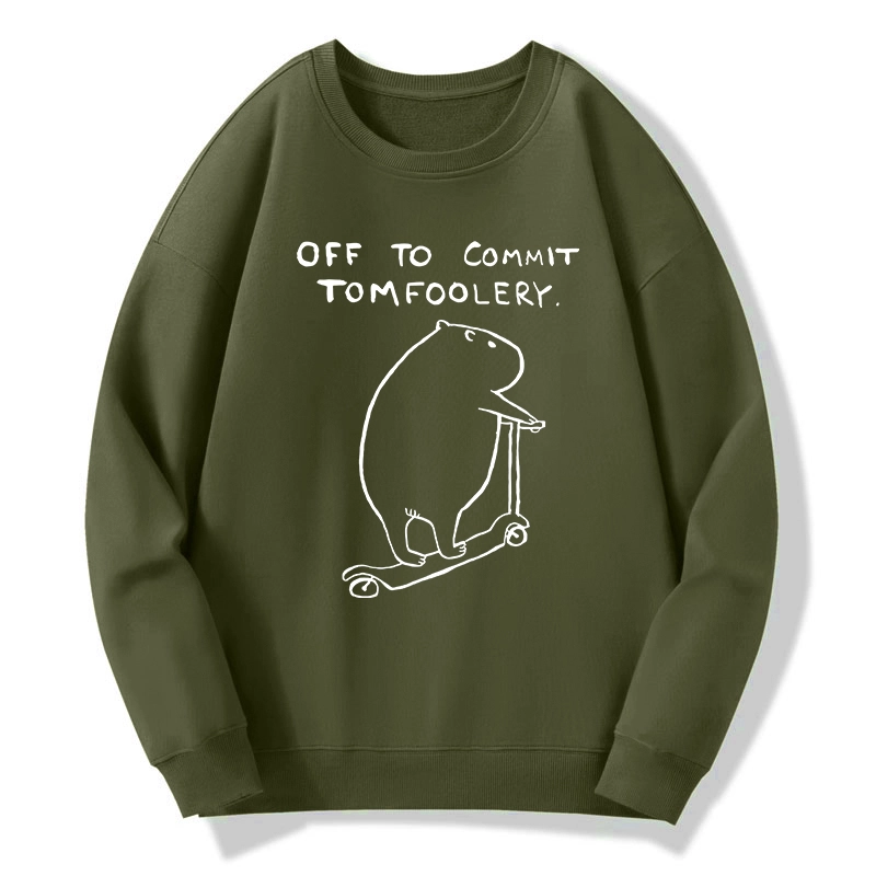 Tokyo-Tiger Capybara Is Ready To Do Something Bad Classic Sweatshirt