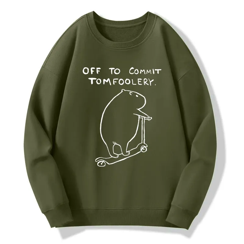 Tokyo-Tiger Capybara Is Ready To Do Something Bad Classic Sweatshirt