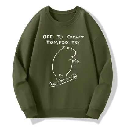 Tokyo-Tiger Capybara Is Ready To Do Something Bad Classic Sweatshirt