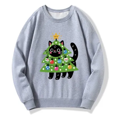 Tokyo-Tiger Christmas Tree Cat Classic Sweatshirt