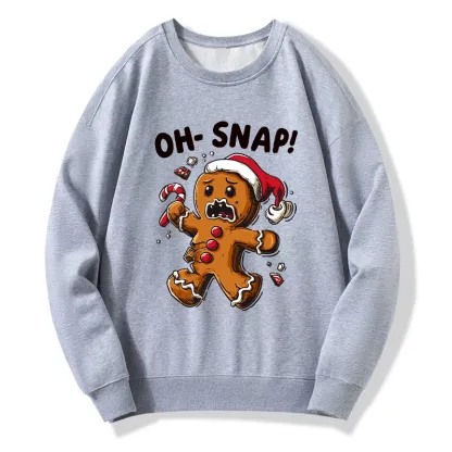 Tokyo-Tiger Oh Snap The Gingerbread Man's Christmas Chaos Classic Sweatshirt
