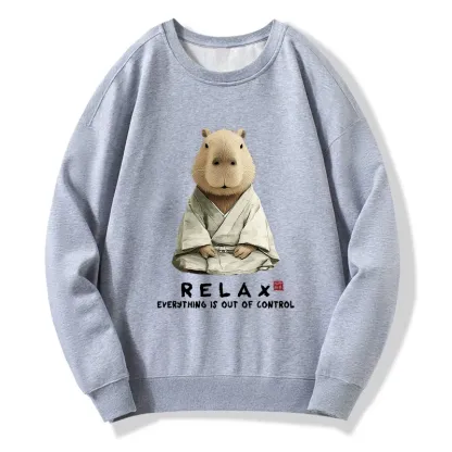 Tokyo-Tiger Zen Capybara：Relax, it's all chaos Classic Sweatshirt