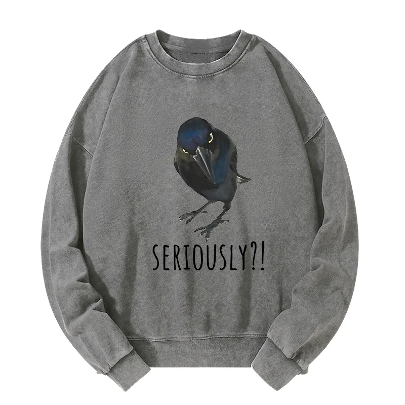 Tokyo-Tiger Raven's Question Washed Sweatshirt