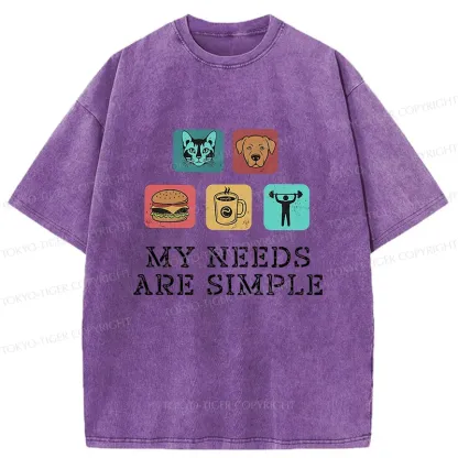 Tokyo-Tiger My Needs Are Simple Washed T-Shirt