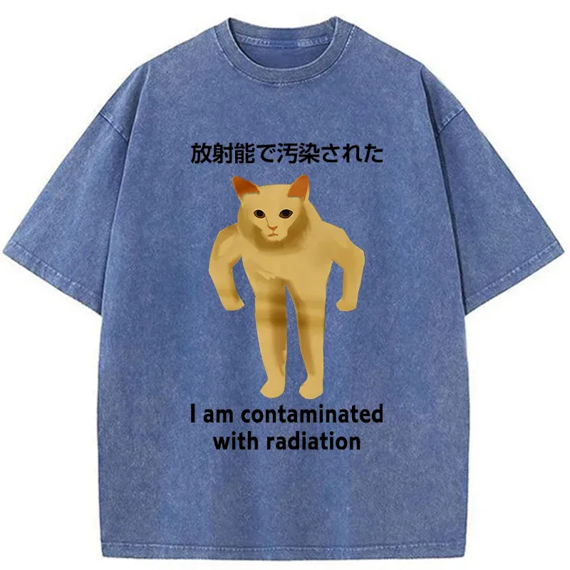 Tokyo-Tiger Mutant Cat Funny Washed T-Shirt