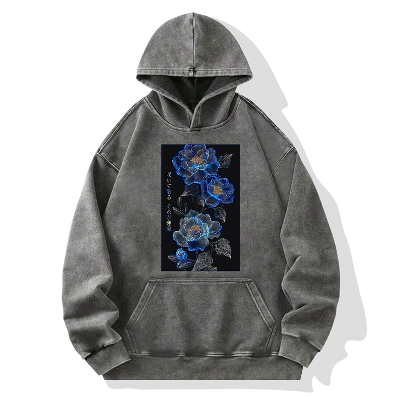Tokyo-Tiger The Sea Of Flowers In The Darkness Washed Hoodie
