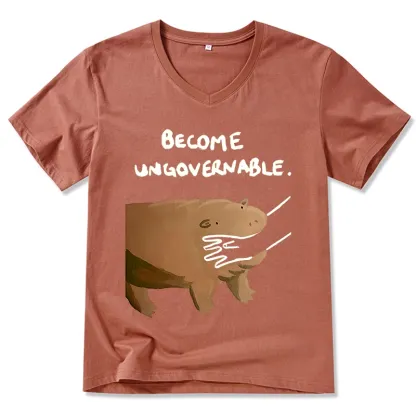 Tokyo-Tiger Moo Deng Bites Someone's Arm V-Neck Classic T-Shirt